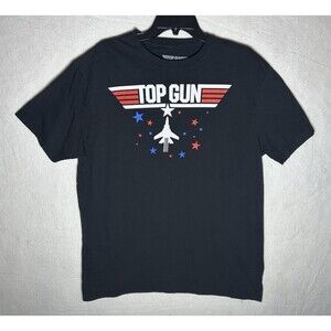 Top Gun Movie Black Graphic T-Shirt Short Sleeve, Size XL (46/48)